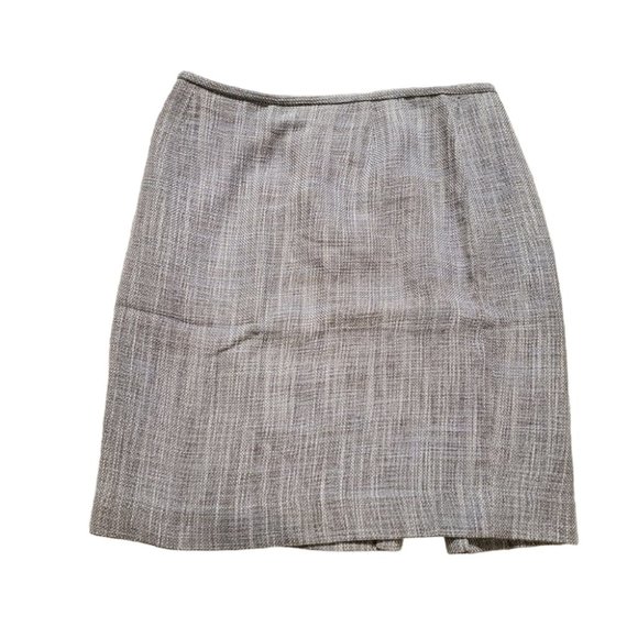 Lafayette 148 New York Dresses & Skirts - LAFAYETTE 148 NEW YORK | Tweed Light Grey Back Slit Mini Pencil Skirt (Size 10)